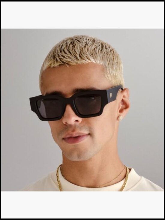 Polarized Rectangular Sunglasses with Matte Finish main image 4